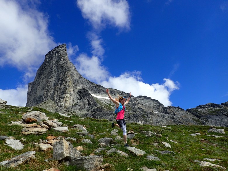 Lori Anne Donald Hiking down from Gimli Peak